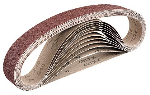 Schleifbänder | 12 Stück | 40 x 760 mm | je 2 Körnungen 40/60/80/120/180/240 | geeignet für Bandschleifer | Schleifband Mixpack | by FD-Workstuff