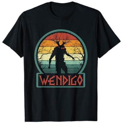 Retro Wendigo - Cool Vintage Skinwalker Cryptid Monster T-Shirt