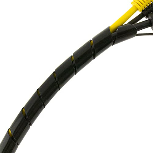 Seki 15537 Bande Spirale 6-60 mm 10 m Noir Tuyau de câble Flexible Protection de câble pour Regroupement de câbles