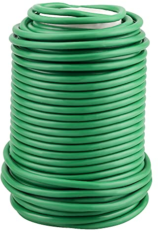 KINGLAKE GARDEN Soft Plant Wire Ties 3.5mm 65.6 Feet Green Plant Ties,Garden Ties Heavy Duty Garden Wire for Plants