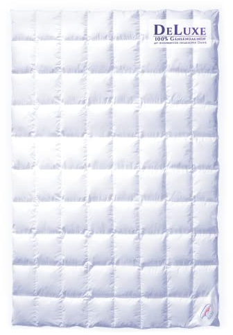 Aura® Luxus Ganzjahres Daunendecke 135x200 cm | Deluxe 100% ungarische Gänsedaunen Klasse I | Oeko-TEX® Standard 100 | Allergikergeeignet Bettdecke für Frühling & Herbst