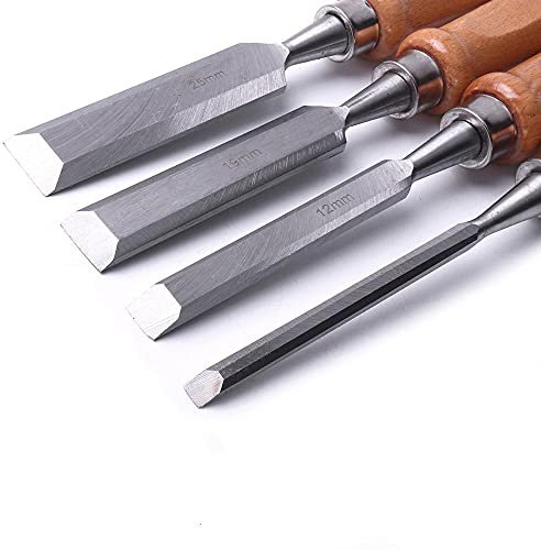 1pc 6mm 12mm 19mm 25mm Flachmeißel Chrom Vanadium Stahl Holzbearbeitung Meißel Werkzeug Hand DIY Holzschnitzerei Meißel,25mm