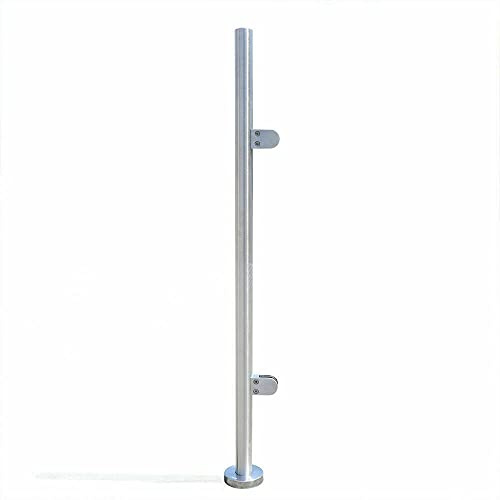 Edelstahl Geländerpfosten Balustraden, Treppengeländer Balkongeländer Glasgeländer Geländer Pfosten 110 cm (End Post)