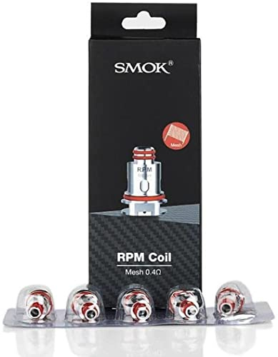 SMOK RPM Coil 0.4 ohm - Pack of 5 RPM 0.4 ohm Mesh Coils 25W Compatible with Nord 4 / Nord X/RPM 2 Kit/RPM80 Kit