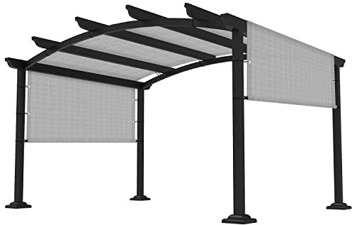 FLORALEAF Pergola-Schattenabdeckung, universeller Ersatzdach für Außenbereich, Terrasse, Veranda, Hinterhof, Pavillon, mit Ösen, beschwerten Stangen, 3 x 40 cm