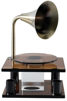 Tauzveok Antike Deko Grammophon Statue, Wohnzimmer Dekoartikel, Skulptur Deko Schwarz, Für Fensterbank Deko, Schlafzimmer Deko, Deko Flur, Wohnung Deko,Teal