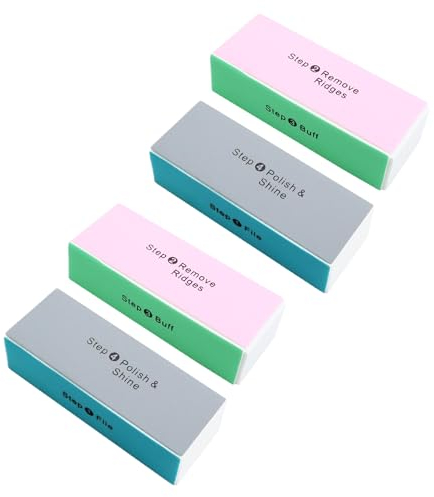 Nail Art Shiner Buffer,6 PCS Nagel Polierblock Block Sand Schleiffeile Maniküre Nagel Shiner Buffer Block mit 4 Seiten zum Formen Glätten und Polieren von Nägeln
