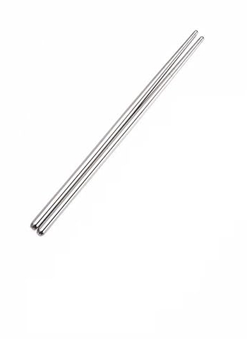 CHFYIJYHM 1 paio di bacchette cinesi in metallo, accessori for la cucina, bacchette in acciaio inossidabile for la casa(19cm)