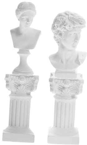 PRETYZOOM Kunstharz David-skulptur Filigrane Göttin-Modell Desktop-Ornament Römische Säule Dekoration Für Haus Und Büro