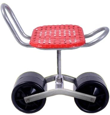 Gartenwagen Rollhocker, 360 ° drehbarer Gartenarbeitsstuhl, höhenverstellbar, für Garten, Rasen, Gemüse- und Obstgewächshäuser