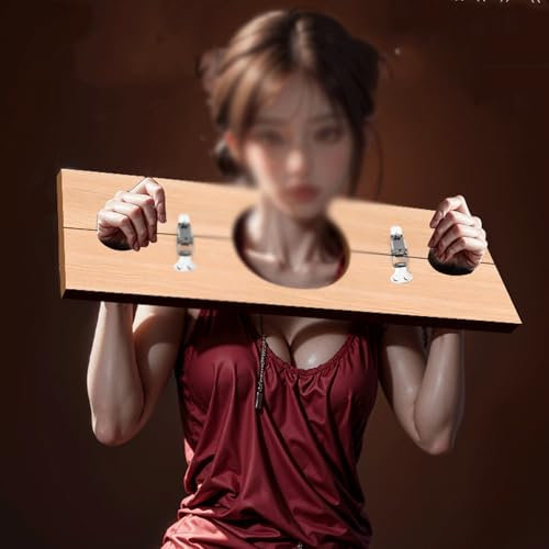HSDwerwh Sm Erotik-Bondage-Handschellen, Sexspielzeuge, Handschellen, Fußschellen, Holzfesseln(Size:Frau)