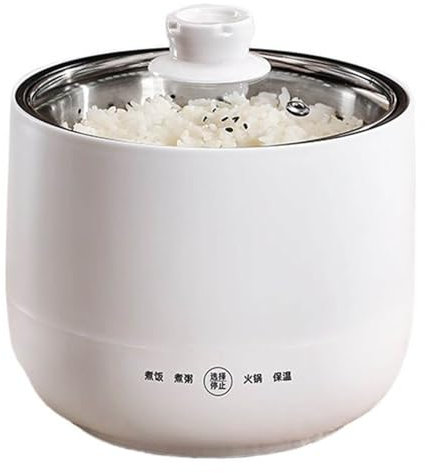 White,1.8L Mini Rice Cooker,Small Rice Cooker for 1-2 People,Multi-function Rice Cooker,Touch panel,Rice soup separation,with spatula & Measucup,for Cooking Rice,Porridge
