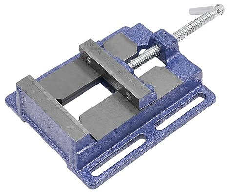 Étau de machine, 5 pouces pour perceuse, fraiseuse, outil de serrage, colonnes de table, trépied, étau rectangulaire, pince bleue