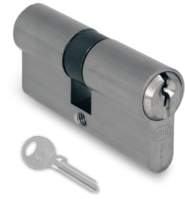 Amig - Låscylinder - Storlek: 100 mm (40-60) - 6 stift - Anti-dricks- och stötskyddssystem - Borrskydd - Inkluderar 3 nycklar - 65 mm fästskruv