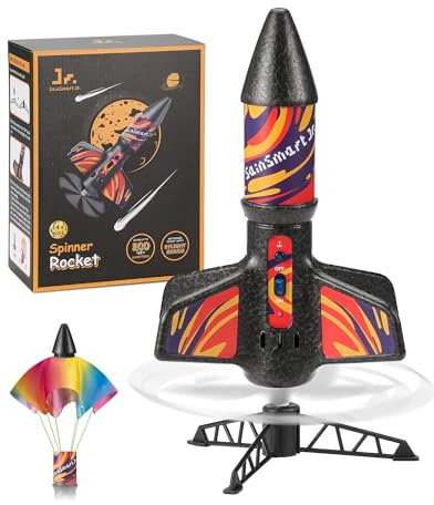 SainSmart Jr. Rocket Launcher for Kids, Motorized Air Rocket Toy with Parachute, Self-Launching up to 200 ft, Outdoor Toys for Ages 8-12, Birthday Gifts for Boys & Girls​​