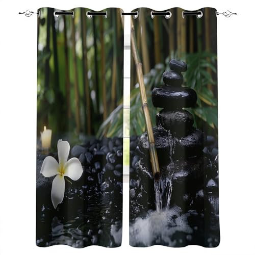 Generico tenda camera da letto 160X200cm(HxB) Pietra tenda fonoassorbente Copertura oscurante in poliestere per camera da letto, occhielli e stile contemporaneo A263-1147