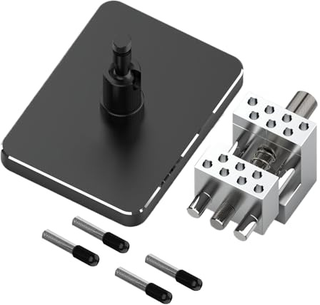2-in-1 Small Desk Vise with Non-Slip Base and Quick-Release Clamp, Heavy-Duty Precision Portable Press Tool for Jewelry-Making, Woodworking, Garage Repairs, and Workshop Projects
