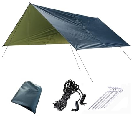Toldo Impermeable for Tienda de campaña, toldo for jardín, sombrilla, Hamaca for Acampar al Aire Libre, for Lluvia, Refugio for el Sol en la Playa(Black300*300cm)