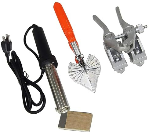 Juego MáQuina Soldadura para Correas Redondas Poliuretano 150W/200W, Soldador EléCtrico para Correas Poliuretano con Alicates Y Tijeras, Kit Herramientas para Soldar Correas 150-400℃,200W