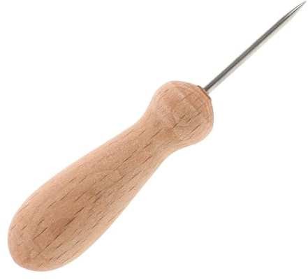 HAKIDZEL Strumento per Argilla Polimerica con Manico in Legno di Faggio Punteruolo Manuale per Modellazione e Intaglio Attrezzo Auxiliare per Scultura in Pasta da Modellare Soft Clay