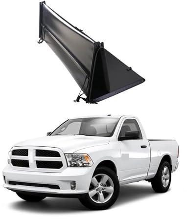 Lhdktee Auto Laderaumabdeckung Cargo Cover Dreiteilige, Faltbare Ladeflächenabdeckung Aus Weichem Vinyl Für Dodge Für Ram 1500, 2500 3500 – wasserdichte Abdeckung Für Pickup-Ladeflächen