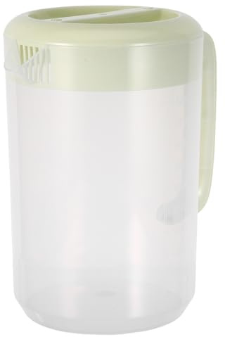 JEWEDECO Brocca d Acqua in Plastica 5l Coperchio Antipolvere, Misurazione Accurata, Grande Capacità, per Riunioni e Uso in Ufficio, Materiale Pp Resistente