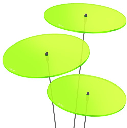 SUNPLAY Sonnenfänger-Scheiben in GRÜN, 3 Stück je 20 cm Durchmesser im Set + 70 cm Schwingstäbe