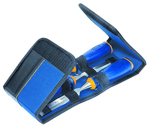 Irwin Marples MS500 - Pack de 3 formones, mango con antichoque (10, 15, 20 mm)