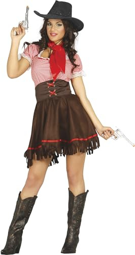 FIESTAS GUIRCA Cowgirl Costume Woman - Cowboy Costume Adult Women - Cowgirl of the West