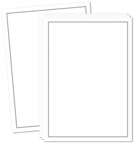 50 x sorgspapper DIN A4 motiv: sorgskant grått – brevpapper sorg 297 x 210 mm – 90 g/m² kondolepapper – sorg papper av GUSTAV NEUSER