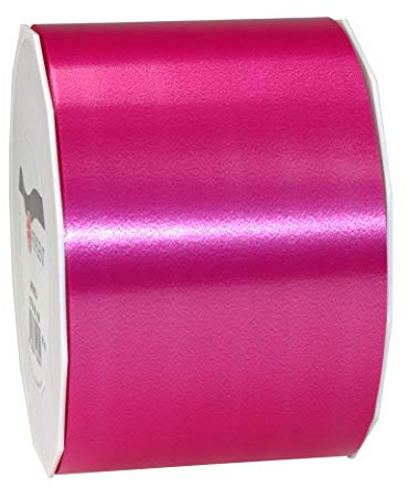 PRÄSENT C.E. PATTBERG Geschenkband Magenta, 91 Meter Ringelband 90 mm zum Basteln, Dekorieren & Verpacken von Geschenken zu jedem Anlass
