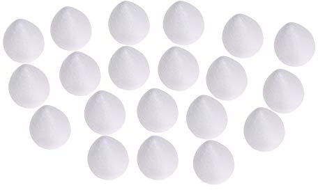 EORTA 80 Pieces Fondant Flower Forming Holders Oval Foam Flower Modeling Support Sugar Fondant Flowers Making Accessories for DIY Sugarcraft Baking Art, Small, 2X2.5 CM