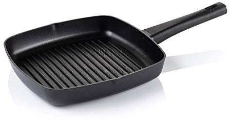 Vitinni 28cm Grill Pan, Non-Stick Cast Aluminium Pan, Induction Compatible, Easy Clean, Suitable for All Hob Types