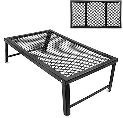 Table de Camping, Mini Table Pliante extérieure, Pique-Nique de Camping Portable, Support de Gril de Stockage intégré, Fer