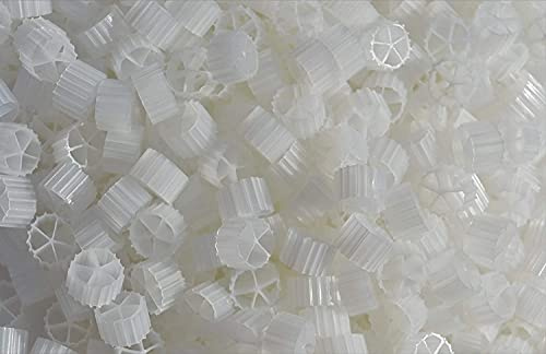 K2 Bio Media Plus, Whole Koi Farm K2 Bio Filter Media Moving Bed Biofilm Reactor (MBBR) für Aquaponic, Aquakultur, Hydrokultur, Teiche, Aquarien