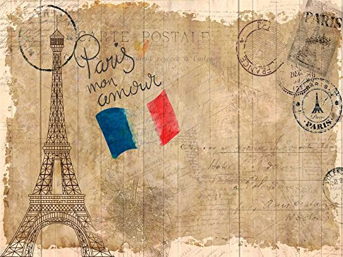 Bild på ROLLED CANVAS vykort Paris Allen Kimberly - europeiskt horisontellt konsttryck dekorativ kanvas fin konst 24_X_32_in