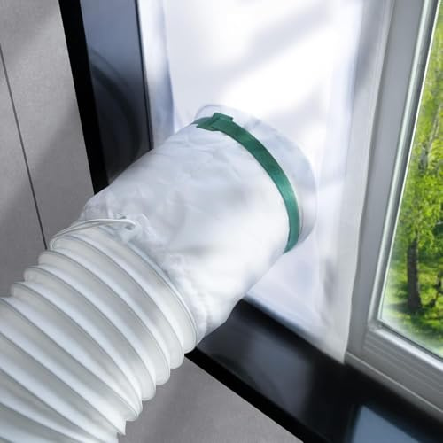 Loviga Portable Air Conditioner Window Kit, Window Vent Seal Kit for Portable Air Conditioner Dryer, 2022 Upgraded 100% Sealing Waterproof Easy to Install, 10x40-64 inches Length Adjustable