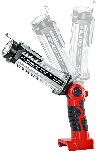 YEX-BUR LED Torch for Milwaukee 18V Li-ion Battery, 35W 2000LM Bright Handheld Flashlight with USB Charging Port Outdoor Spotlight Small Torch Lantern for Car Repairing, Camping, Emergency