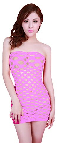 Cheeky Folie Vestido de Malla Sexy y Ajustado de Lencería para Mujer, Camisón Mini, SJ8-3, Talla única