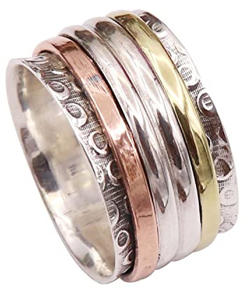 925 Sterling Silber Ring Spinner Ring Männer & Frauen Spinner Meditationsring Goyal Impex Alle Größen Ring Geschenkartikel Handmade Jewerly ISR16_65 (20.7)