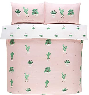 Rapport Home Microfibre Pastel Coloured Double Bedding Set - Reversible Non iron Double Bedding Set, Pink