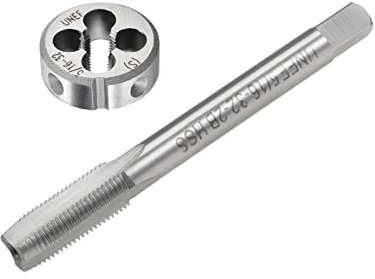 QUARKZMAN Machine Taraudage 5/16-32 UNEF Filetage Pas 2B 3 Rainures, 5/16-32 UNEF Rond Filières Machine Filetage Filetage Filières 1.0 OD Outil Acier 2pcs