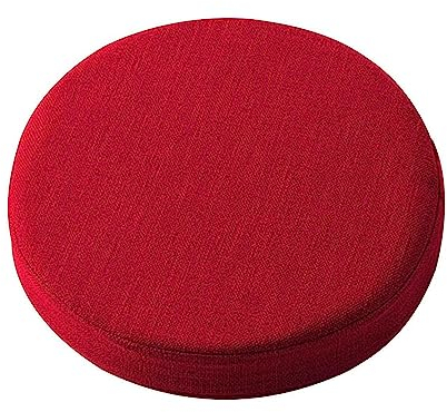 Dicke, runde Stuhlkissen, rund, waschbar, Stuhl-Sitzkissen für drinnen und draußen, Esszimmer, Terrasse, rutschfestes Stuhlkissen (45 x 45 x 3 cm, rot)