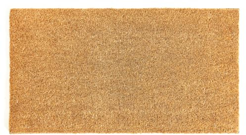 KANKUN Coco Coir Door Mat with Heavy Duty Backing, Welcome Doormat (17 x 30), Doormat Entrance (Plain - 1Pack)