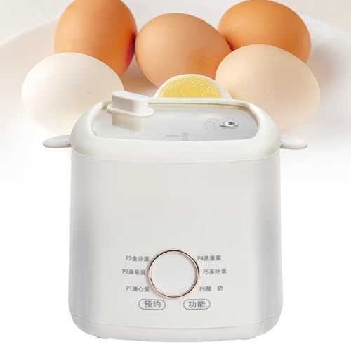 XoTiq Cocedor de Huevos rápido de 300 W, cocedor de Huevos Inteligente Totalmente automático, cocedor de Huevos Inteligente, máquina eléctrica para hervir Huevos, Mini cocedor de Huevos para