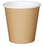 Genérico 1000 Vasos de cartón Kraft marrón 17/18 cl (6 onzas) para bebidas calientes y frías - Tazas desechables para café y eventos