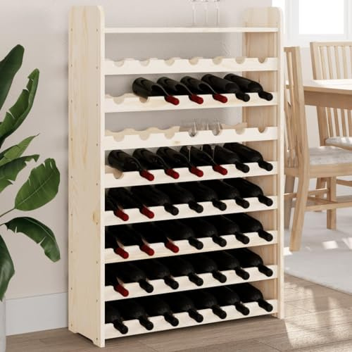 Tidyard Casier à vin avec Panneau supérieur Bois de pin Massif, Casier à Vin Range Bouteilles, Porte Étagère à Bouteille pour Cuisine, Bar, Salon, Bistro, Cave à Vin