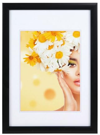 IDEAL TREND Kunststoffrahmen mit Klarglas Bilderrahmen PS-1 Frame Foto Collage Portraitrahmen Glasscheibe: Farbe: Schwarz | Format: 29,7x42 A3