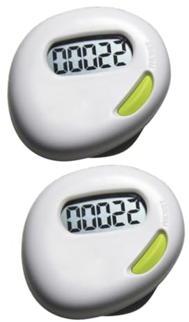 INOOMP 2pcs Precision Pedometer Watch for Women Men Fitness Tracker Band Clip Step Counter