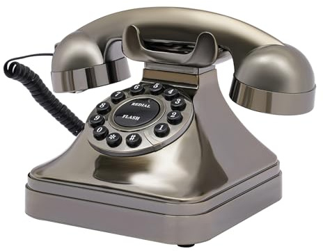 Retro Phoness, 22cmx15cmx15cm House Phones Antique Phones Corded Landline Telephone Retro Telephone Home Phone Dining Room Phone